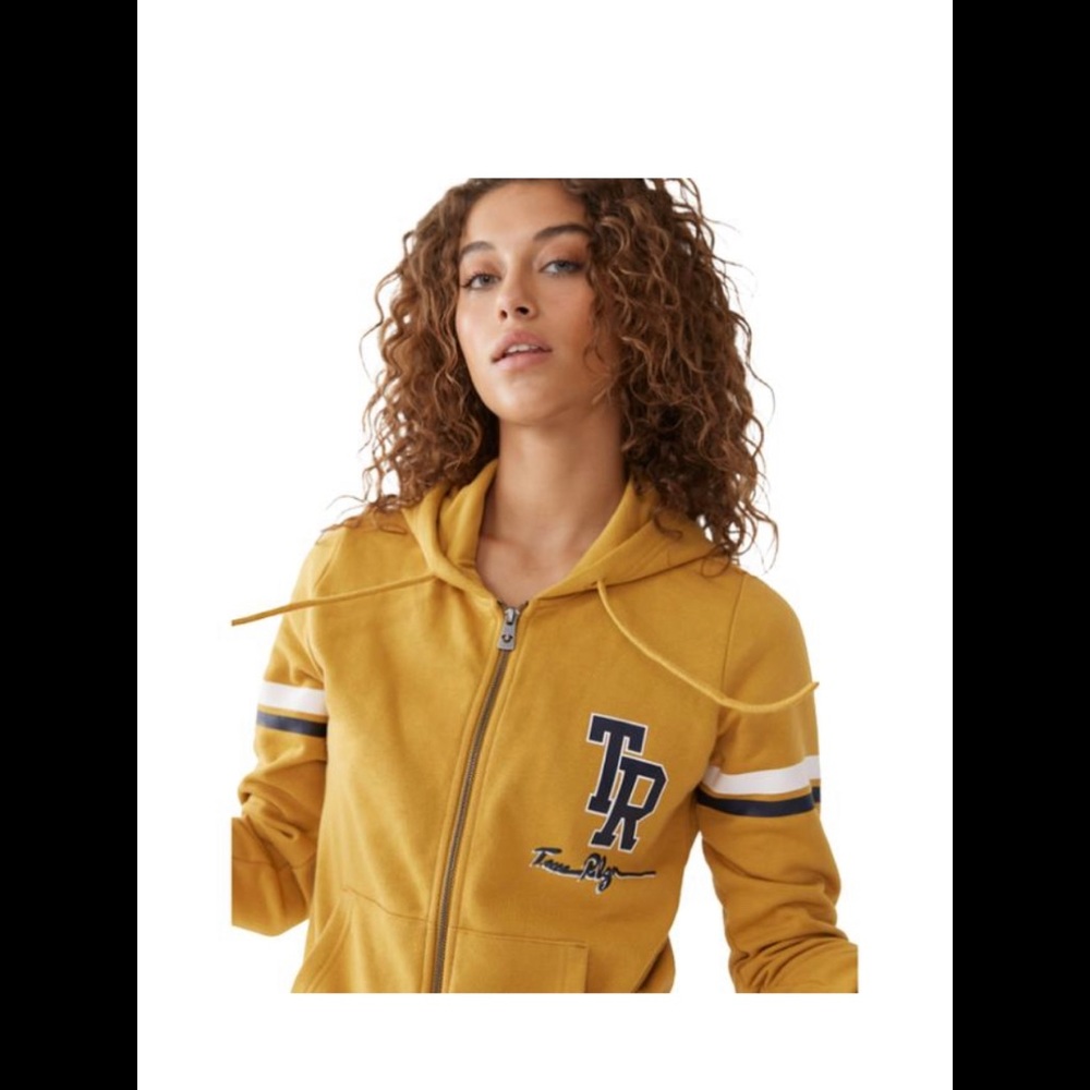 True Religion Collegiate Zip Hoodie.sizeL